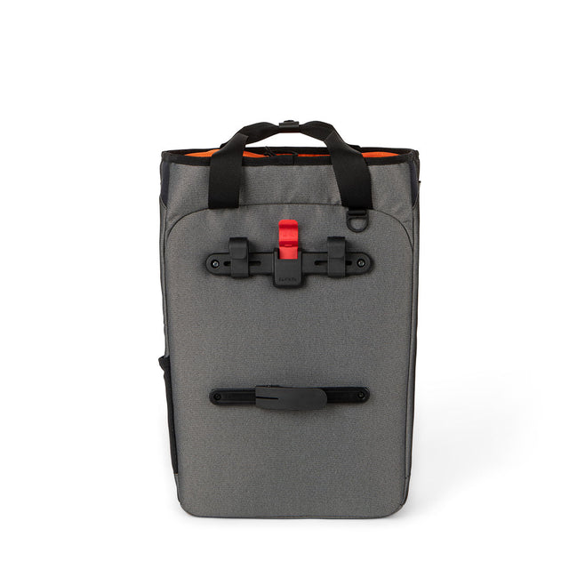 Two Wheel Gear Grey Solo Market Pannier back KLICKfix pannier system view