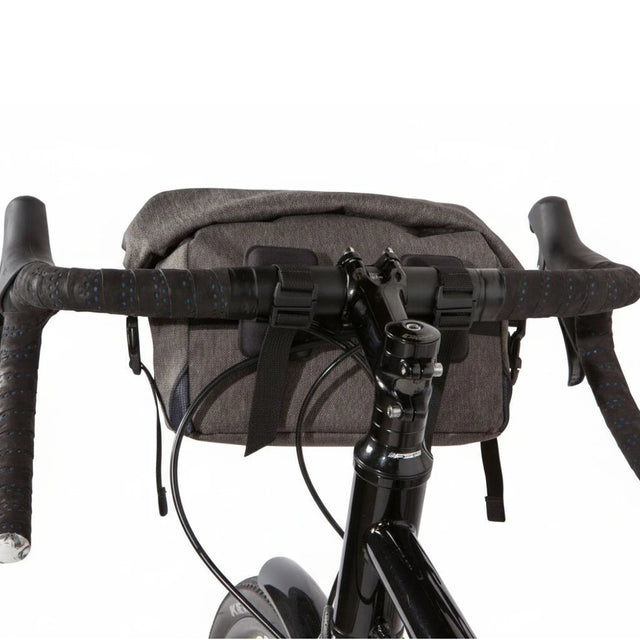 Two Wheel Gear - Dayliner Mini Handlebar Bag - Graphite Grey - on Bike Back