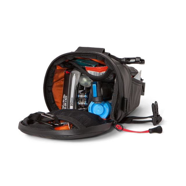 Two Wheel Gear - Bike Commute Seat Pack - Recycled black poly ripstop - open