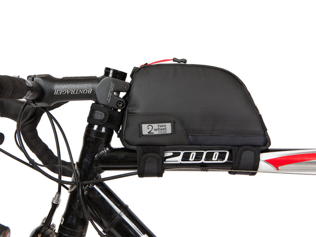 Two Wheel Gear - Bicycle Top Tube Bag - Black -Recycled Fabric