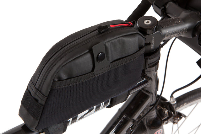 Two Wheel Gear - Bicycle Top Tube Bag - Black -Recycled Fabric