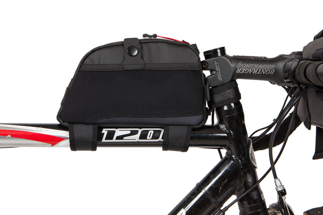 Two Wheel Gear - Bicycle Top Tube Bag - Black -Recycled Fabric