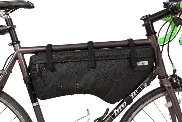 Two Wheel Gear - Mamquam Bike Frame Bag - Black - Recycled Fabric - Wet