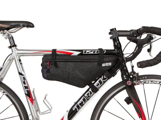 Two Wheel Gear - Bike Frame Bag - Black Recycled Fabric - Wet