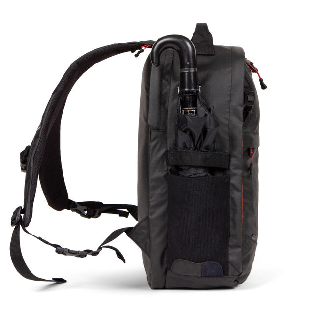 Two Wheel Gear - Pannier Backpack - Black Ripstop - Bag Side