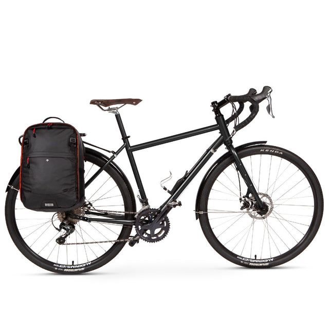 Two Wheel Gear - Pannier Backpack - Black Ripstop - Bag on Bike Full