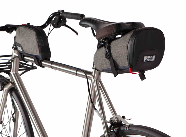 Two Wheel Gear Canada - Commute Seat Pack and Top Tube Bag on Bike