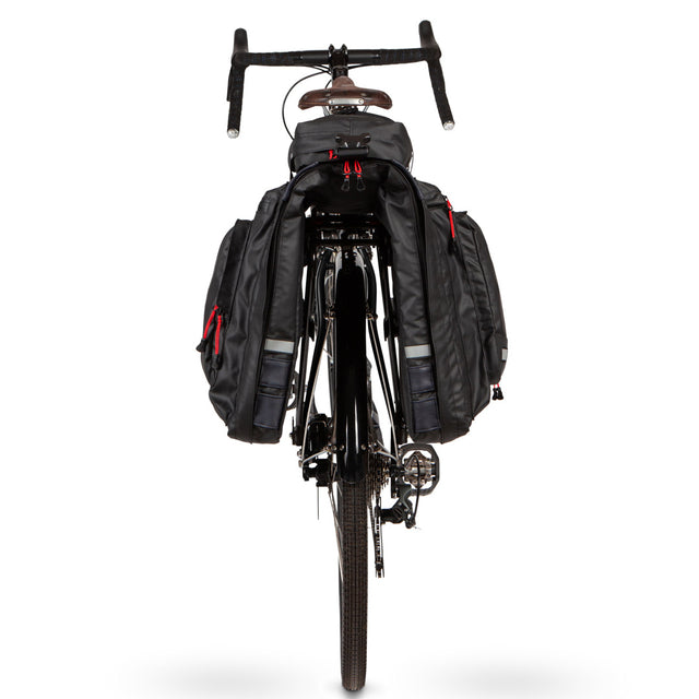 Two Wheel Gear - Classic 3.0 Garment Pannier - Black Ripstop Recycled - Bike Suit Bag - On Bike