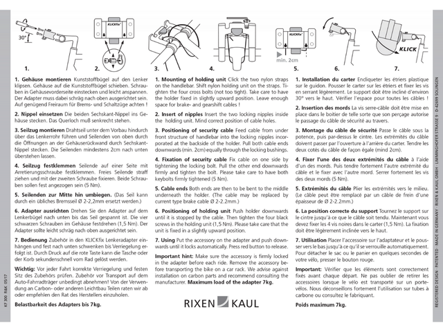 KLICKfix Handlebar Adapter Standard + Oversize - Mounting Instructions (1500465299491)