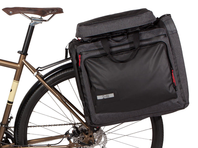 Two Wheel Gear - Classic 3.0 Garment Pannier - Graphite Grey - Bike Suit Bag - On Bike