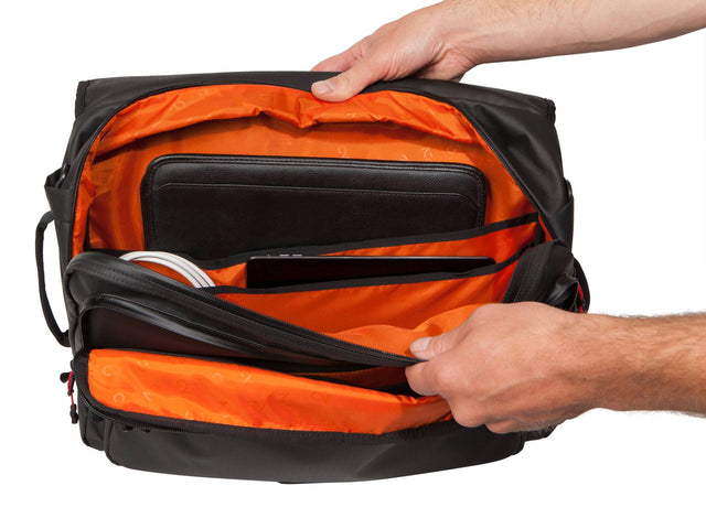 Two Wheel Gear - Magnate Pannier Messenger Backpack - Black Bike Bag - Inside