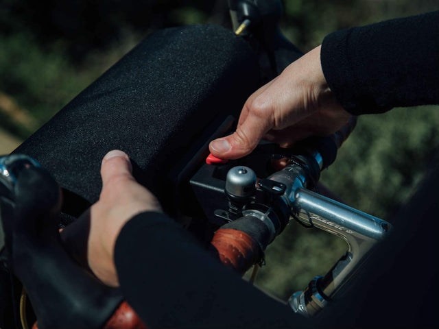 Black, Graphite - Mini Messenger Handlebar Bag - One button quick release - KLiCKfix (1500464185379)