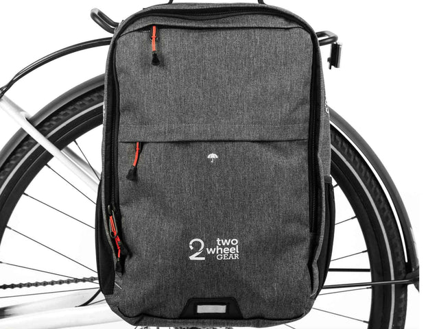 Graphite - Two Wheel Gear - Bags - Pannier Backpack Convertible PLUS+ - On Bike (1550025621539)