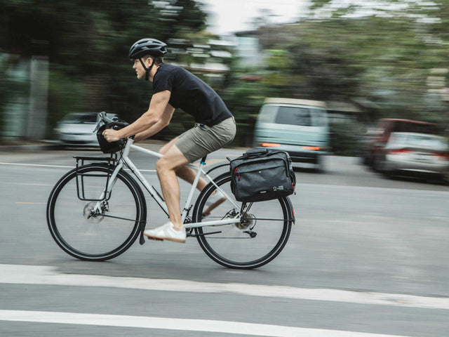 Two Wheel Gear - Pannier Briefcase Convertible 1.1 - Graphite Grey - On Bike Commuter (1597902520355)