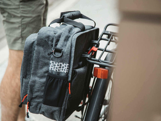 Two Wheel Gear - Pannier Briefcase Convertible 1.1 - Graphite Grey - Kompakt Rail Mounting System (1597902520355)