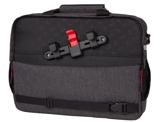Two Wheel Gear - Pannier Laptop Messenger - Graphite Grey - Back - KLiCKfix Mounting System (4382971035718)