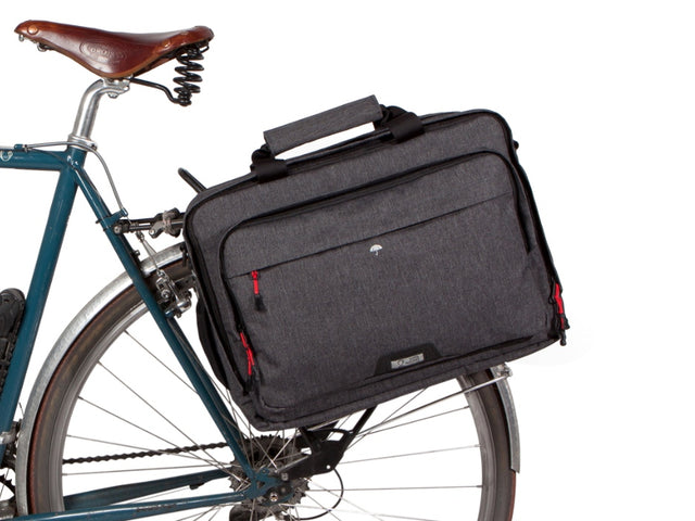 Two Wheel Gear - Pannier Laptop Messenger - Graphite Grey - On Bike (4382971035718)
