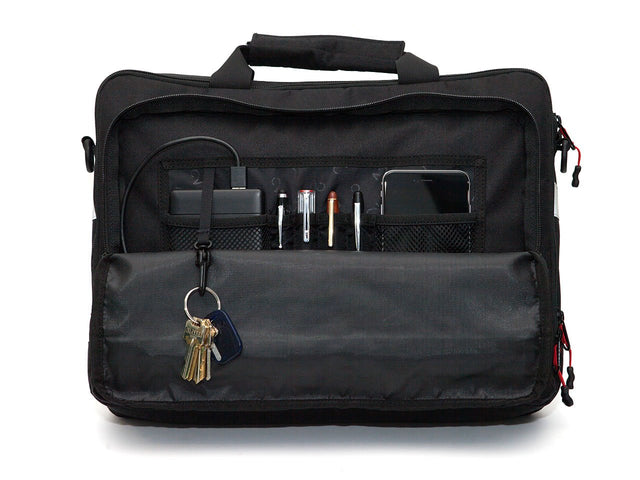 Black, Graphite, Canvas - Bike Bags - Pannier Briefcase Convertible (2018) - Bicycle Laptop Messenger (600723062819)