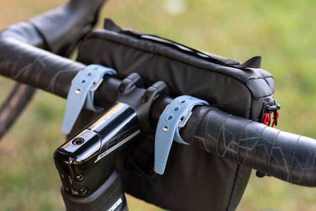 Two Wheel Gear - Handlebar Bag - Black - mounting straps on bicycle