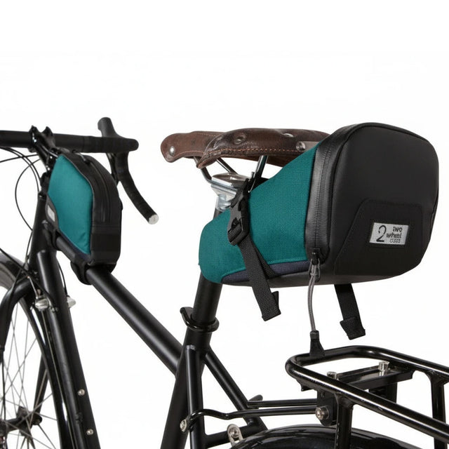 Two Wheel Gear - Bicycle Top Tube Bag - Tofino Blue - 2 Bags On Bicycle