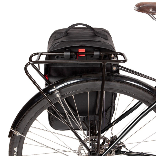 Two Wheel Gear - Pannier Backpack - Black Ripstop - Bag on Bike Rack