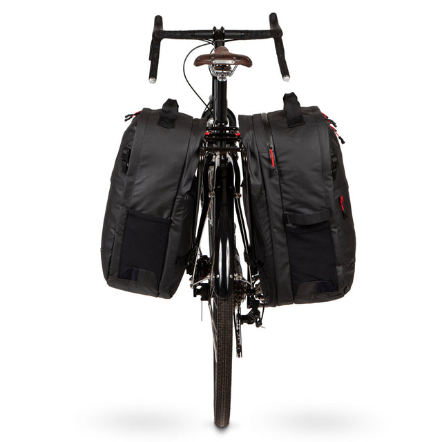 Two Wheel Gear Pannier Backpack Lite left and PLUS right - Black