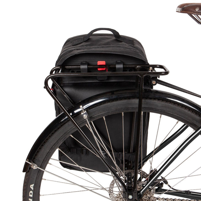 Two Wheel Gear - Pannier Backpack PLUS - Black Ripstop - Bag on Rack