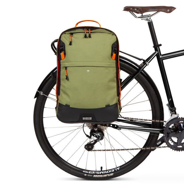 Two Wheel Gear Pannier Backpack Convertible PLUS 30L - Olive Recycled