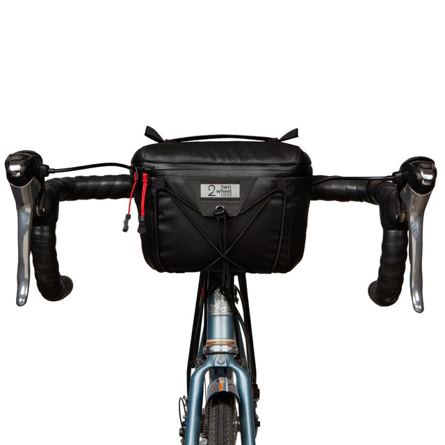 Two Wheel Gear - Handlebar Bag - Black - Front of Bicycle
