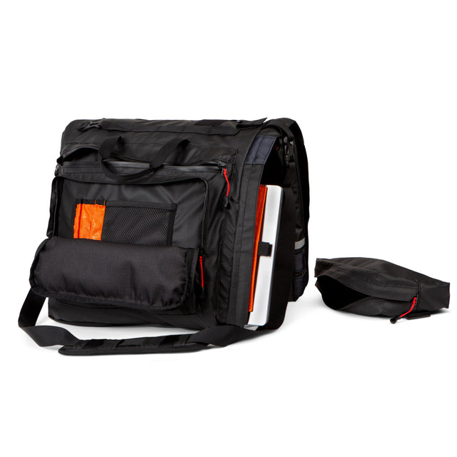 Two Wheel Gear - Classic 3.0 Garment Pannier - Black Ripstop Recycled - Bike Suit Bag - removable top bag