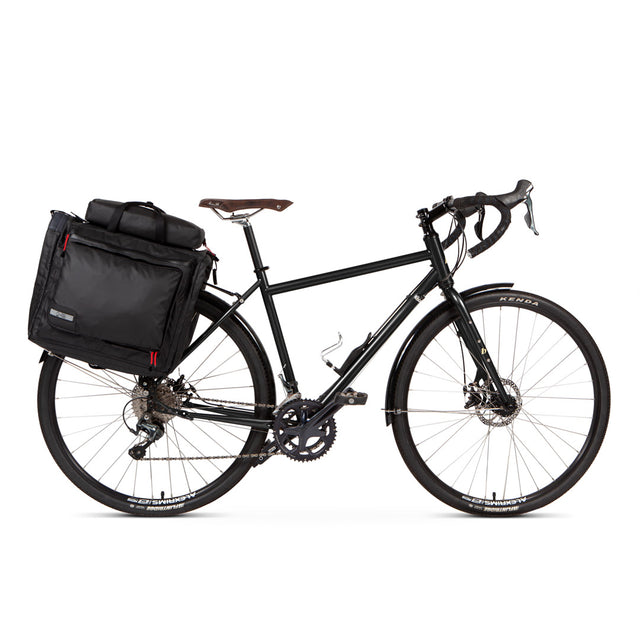 Two Wheel Gear - Classic 3.0 Garment Pannier - Black Ripstop Recycled - Bike Suit Bag - On Bike