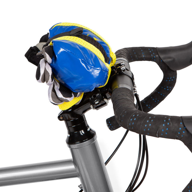 Two Wheel Gear - Tack Strap Tool Wrap - Black Bicycle Accessory Strap System - Strapped on Headset