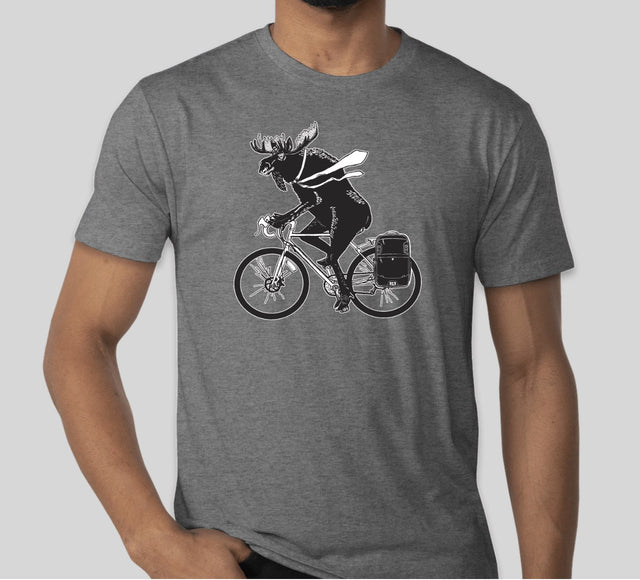 Two Wheel Gear - Moose Biking T Shirt - Grey