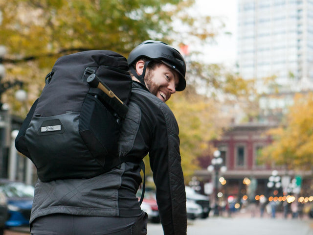 Two Wheel Gear - Commute Backpack - Black - On Bike Commuter (4380809396294)