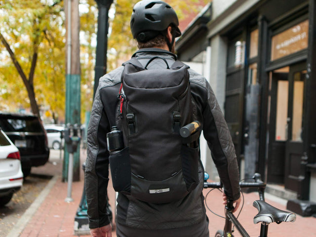 Two Wheel Gear - Commute Backpack - Black - On Bike Commuter (4380809396294)