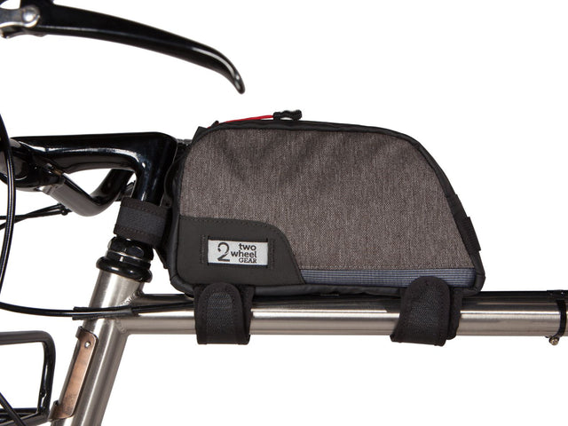 Two Wheel Gear - Commute Top Tube Bag - Graphite Grey - Side on Bike