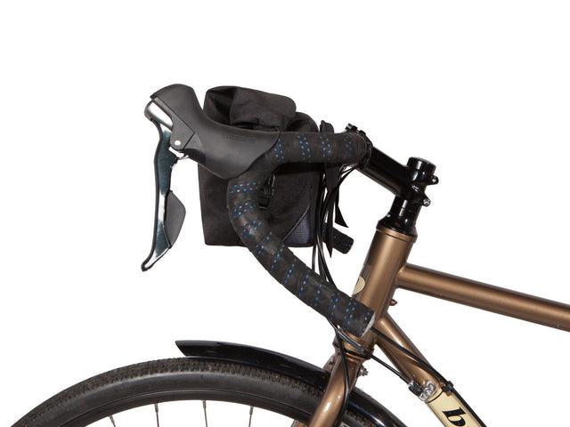 Two Wheel Gear - Dayliner Mini Handlebar Bag - Black - Side on Bike (4382909104198)