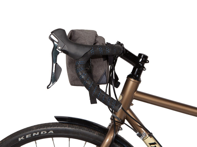 Two Wheel Gear - Dayliner Mini Handlebar Bag - Graphite Grey - On Bike Side (4382909104198)