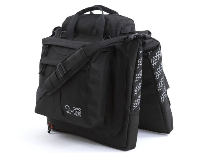 Two Wheel Gear - Garment Pannier - Classic 2.1 - Black - Bike Bag - Standing (1556347519011)