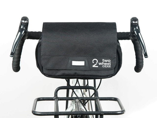 Black - Two Wheel Gear - Mini Messenger Handlebar Bag - Front Mounted (1500464185379)