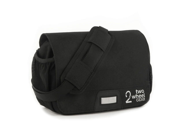 Black - Two Wheel Gear - Mini Messenger Handlebar Bag - Front Side (1500464185379)
