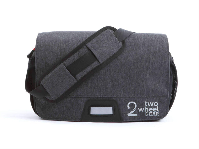 Graphite - Two Wheel Gear - Mini Messenger Handlebar Bag - Front  (1500464185379)
