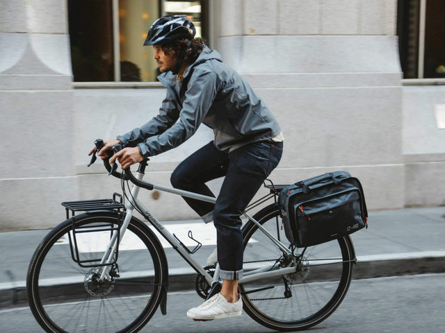 Two Wheel Gear - Pannier Briefcase Convertible 1.1 - Graphite Grey - On Bike Commuter (1597902520355)