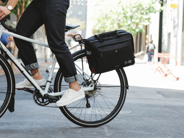 Black - Bike Bags - Pannier Briefcase Convertible (2018) - Bicycle Laptop Messenger (600723062819)