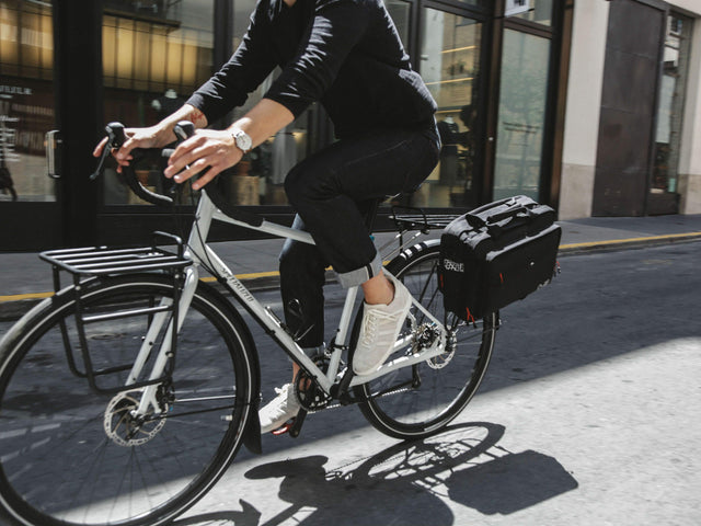 Black - Bike Bags - Pannier Briefcase Convertible (2018) - Bicycle Laptop Messenger (600723062819)
