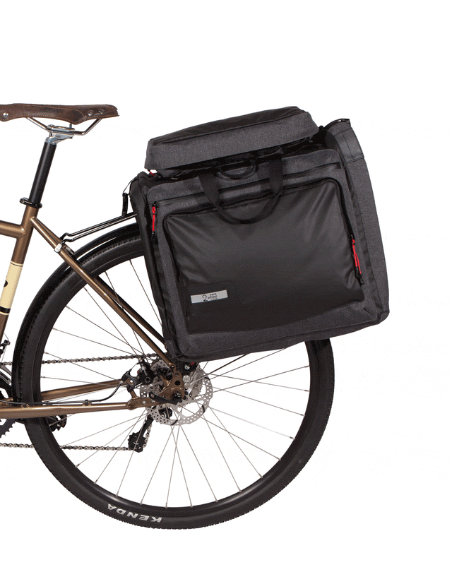 Two Wheel Gear - Pannier Duffel Bag - Black - Bike Commuter-raincover